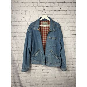 Vintage Silvertab Levi's Flannel Lined Denim Jean Jacket Size Large